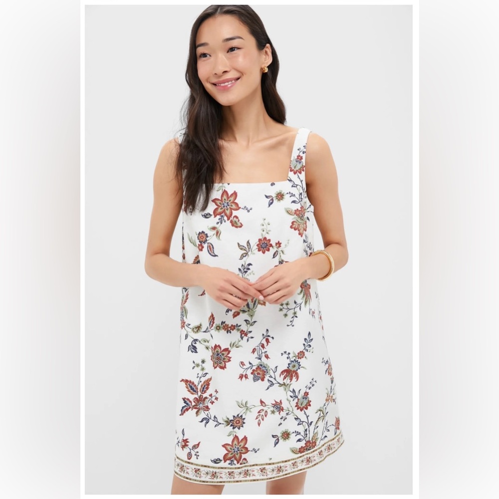 Terracotta Chintz Cotton Linen Cassie Dress